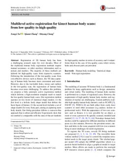 Multilevel active registration for kinect human body scans: from low
  quality to high quality