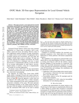 OVPC Mesh: 3D Free-space Representation for Local Ground Vehicle
  Navigation