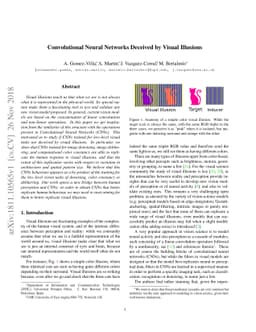 Convolutional Neural Networks Deceived by Visual Illusions