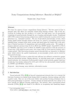 Noisy Computations during Inference: Harmful or Helpful?