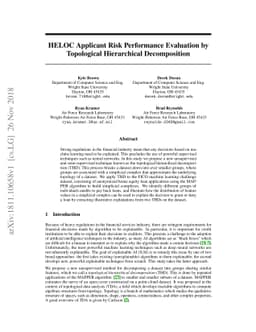 HELOC Applicant Risk Performance Evaluation by Topological Hierarchical
  Decomposition