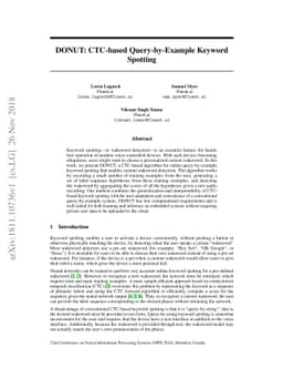 DONUT: CTC-based Query-by-Example Keyword Spotting
