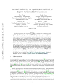 ResNets Ensemble via the Feynman-Kac Formalism to Improve Natural and
  Robust Accuracies