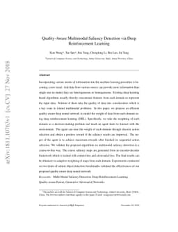 Quality-Aware Multimodal Saliency Detection via Deep Reinforcement
  Learning