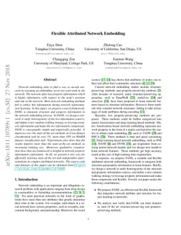 Flexible Attributed Network Embedding