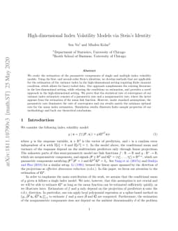 High-dimensional Index Volatility Models via Stein's Identity
