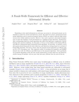 A Frank-Wolfe Framework for Efficient and Effective Adversarial Attacks