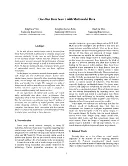 One-Shot Item Search with Multimodal Data