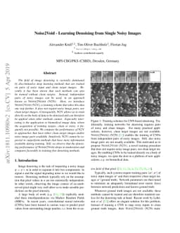 Noise2Void - Learning Denoising from Single Noisy Images