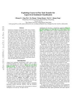 Exploiting Coarse-to-Fine Task Transfer for Aspect-level Sentiment
  Classification