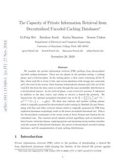 The Capacity of Private Information Retrieval from Decentralized Uncoded
  Caching Databases