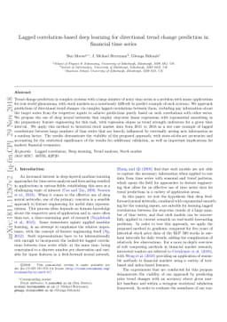 Lagged correlation-based deep learning for directional trend change
  prediction in financial time series