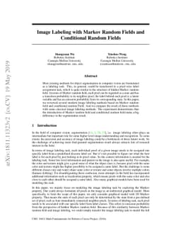 Image Labeling with Markov Random Fields and Conditional Random Fields