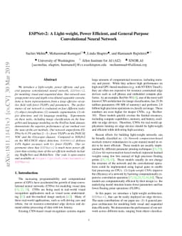 ESPNetv2: A Light-weight, Power Efficient, and General Purpose
  Convolutional Neural Network
