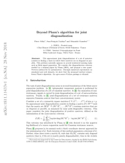 Beyond Pham's algorithm for joint diagonalization