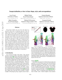 Isospectralization, or how to hear shape, style, and correspondence