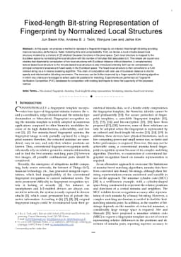 Fixed-length Bit-string Representation of Fingerprint by Normalized
  Local Structures