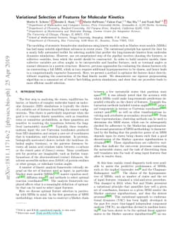 Variational Selection of Features for Molecular Kinetics