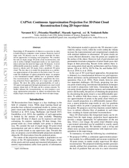 CAPNet: Continuous Approximation Projection For 3D Point Cloud
  Reconstruction Using 2D Supervision