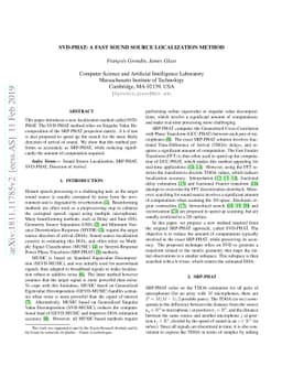 SVD-PHAT: A Fast Sound Source Localization Method