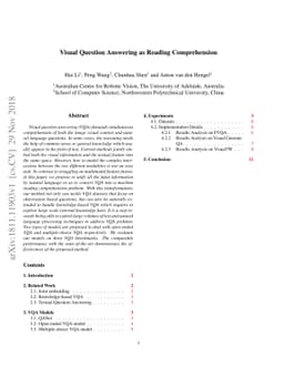 Visual Question Answering as Reading Comprehension