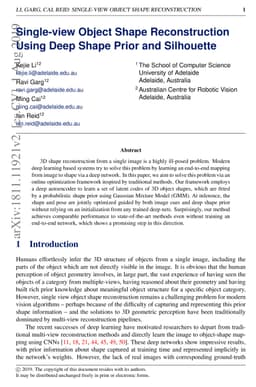 Single-view Object Shape Reconstruction Using Deep Shape Prior and
  Silhouette