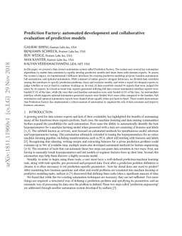 Prediction Factory: automated development and collaborative evaluation
  of predictive models