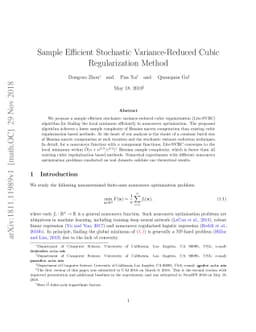 Sample Efficient Stochastic Variance-Reduced Cubic Regularization Method