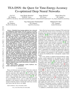 TEA-DNN: the Quest for Time-Energy-Accuracy Co-optimized Deep Neural
  Networks