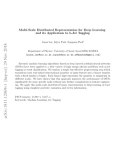 Multi-Scale Distributed Representation for Deep Learning and its
  Application to b-Jet Tagging