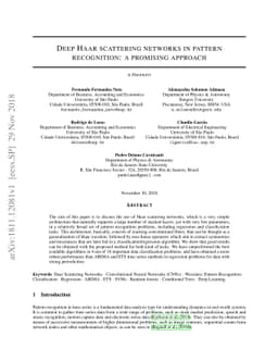 Deep Haar Scattering Networks in Pattern Recognition: A promising
  approach