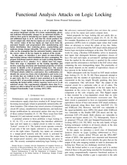 Functional Analysis Attacks on Logic Locking