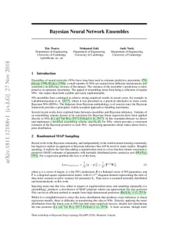 Bayesian Neural Network Ensembles