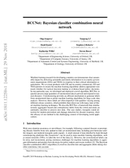 BCCNet: Bayesian classifier combination neural network