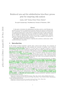 Reinforced urns and the subdistribution beta-Stacy process prior for
  competing risks analysis