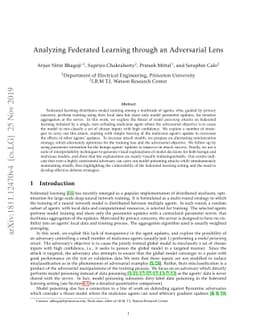 Analyzing Federated Learning through an Adversarial Lens