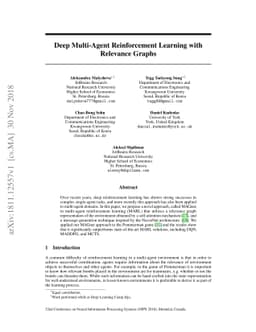 Deep Multi-Agent Reinforcement Learning with Relevance Graphs