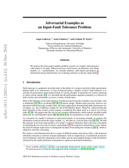 Adversarial Examples as an Input-Fault Tolerance Problem