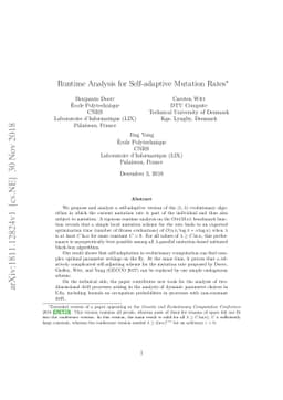 Runtime Analysis for Self-adaptive Mutation Rates