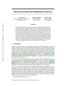 Recurrent machines for likelihood-free inference