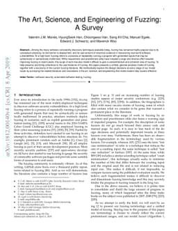 The Art, Science, and Engineering of Fuzzing: A Survey