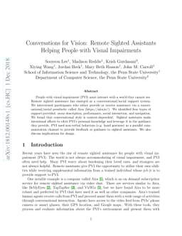 Conversations for Vision: Remote Sighted Assistants Helping People with
  Visual Impairments
