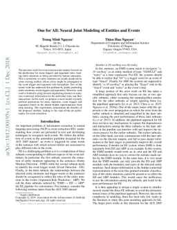 One for All: Neural Joint Modeling of Entities and Events