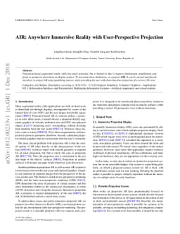 AIR: Anywhere Immersive Reality with User-Perspective Projection