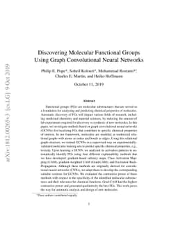 Discovering Molecular Functional Groups Using Graph Convolutional Neural
  Networks