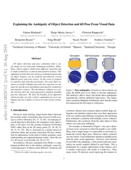 Explaining the Ambiguity of Object Detection and 6D Pose From Visual
  Data
