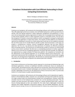 Containers Orchestration with Cost-Efficient Autoscaling in Cloud
  Computing Environments