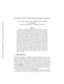 GAN-EM: GAN based EM learning framework