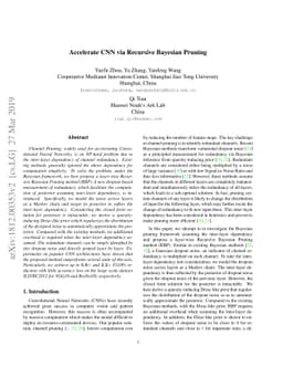 Accelerate CNN via Recursive Bayesian Pruning