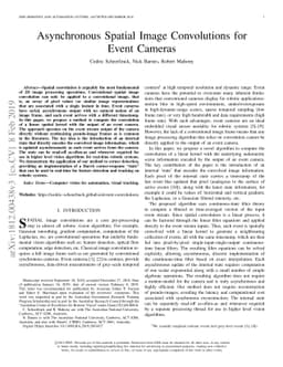 Asynchronous Spatial Image Convolutions for Event Cameras
